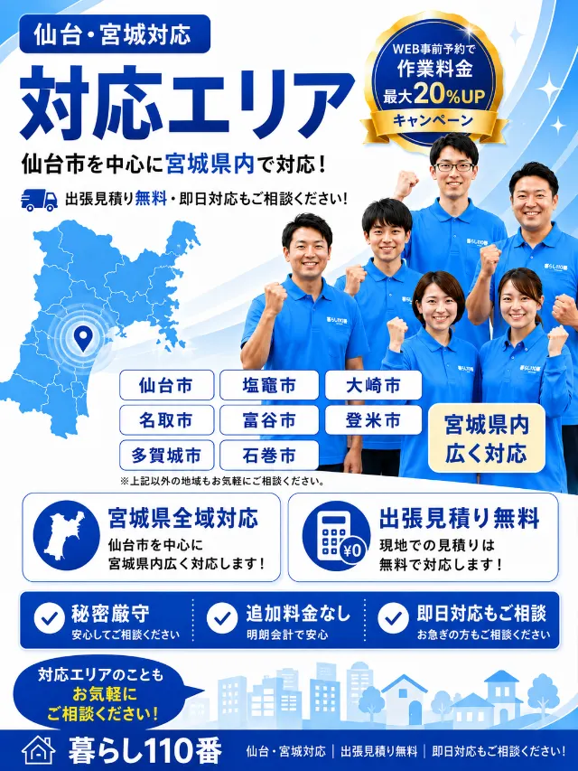 お問い合わせ｜仙台・宮城のゴミ屋敷片付け 暮らし110番